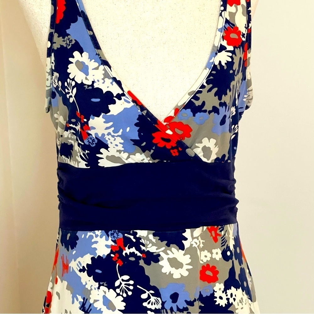 Patagonia Floral Sleeveless Dress - Blue and Red - Size Medium Organic Cotton - Picture 2 of 4